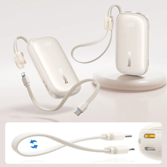 Powerbank 10000mAh 22.5W z kablem smyczą EnerFill FC21 Qpow 3 Ultra