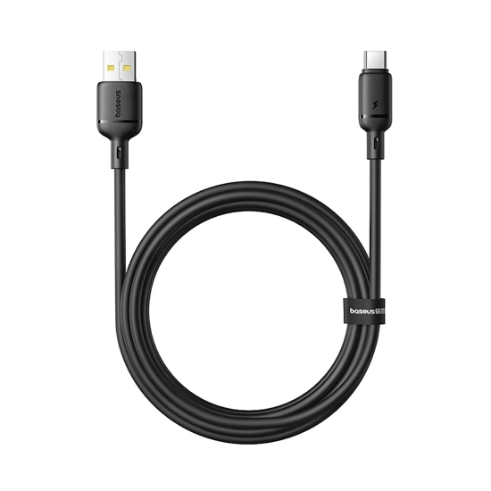 Główne zdjęcie produktu: Kabel Baseus Silky USB-A–USB-C 1 m 3 A czarny.