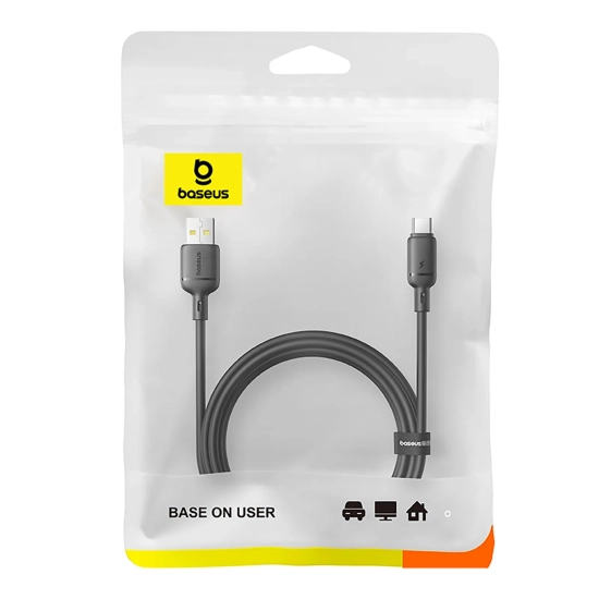 Baseus Kabel Silky USB-A–USB-C 1 m 3 A czarny