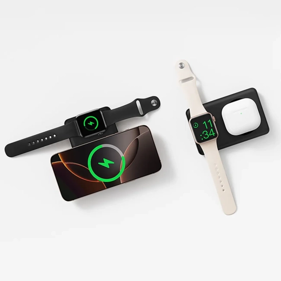 Powerbank 2w1 10000mAh USB-C do iPhona Apple Watch MagSafe 27W z kablem