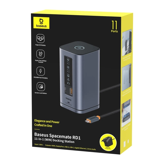 Baseus Stacja dokująca Spacemate RD1 11w1 USB-C 100 W