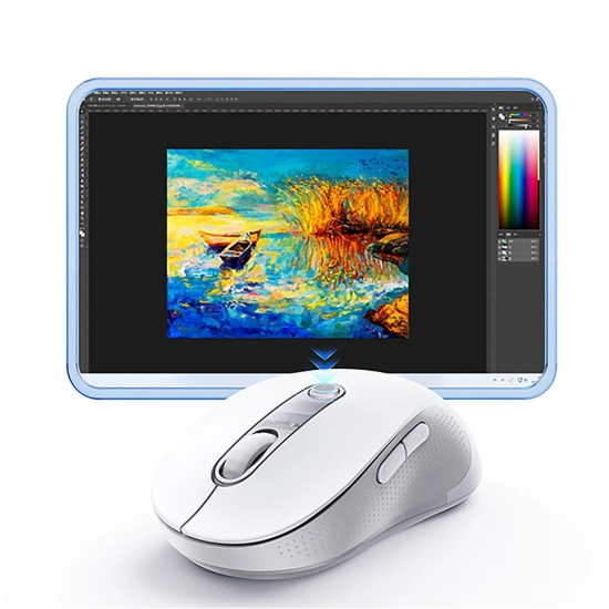 Baseus Mysz Bluetooth F02 ergonomiczna biała