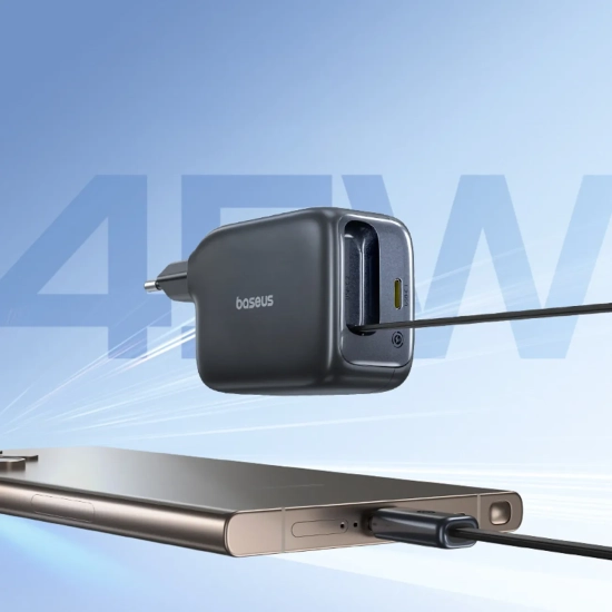 Baseus EnerCore CJ11 ładowarka sieciowa 45 W GaN USB-C czarna