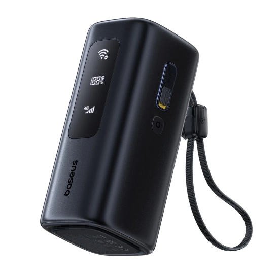 Baseus powerbank 20000mAh 67W czarny — wariant produktu marki Baseus, kolor czarny, pojemność 20000mAh, moc do 67W.