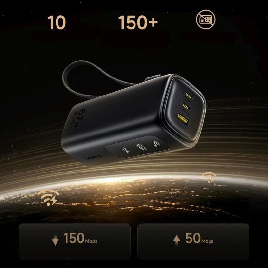Baseus powerbank 20000 mAh 67 W czarny