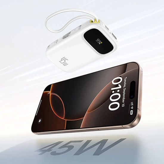 Baseus Powerbank EnerFill FC31 Qpow 3 10000 mAh 45 W biały