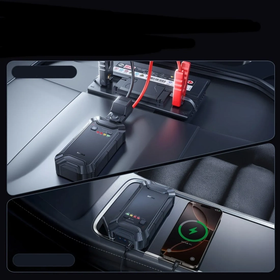 Jump starter urządzenie rozruchowe do pojazdów 12000mAh 12V - czarny