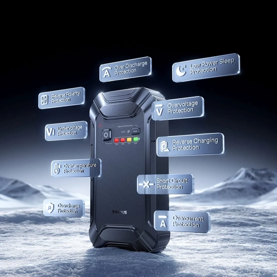 Jump starter urządzenie rozruchowe do pojazdów 12000mAh 12V - czarny