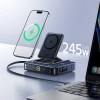 Stacja ładująca bezprzewodowa 6w1 ze zwijanymi kablami USB-C 245W - czarna