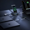 Stacja ładująca bezprzewodowa 6w1 ze zwijanymi kablami USB-C 245W - czarna
