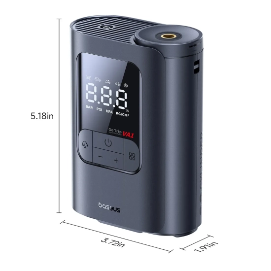 Pompka bezprzewodowa kompresor 150 PSI 7500 mAh - ciemnoszara