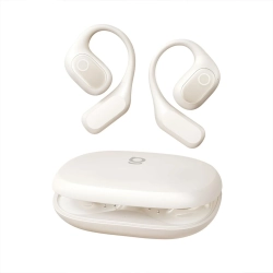 Białe słuchawki open-ear Baseus Eli 2i Fit A0102603 z etui ładującym.