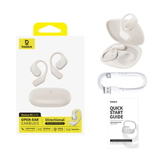 Baseus Słuchawki open-ear Eli 2i Fit A0102603 białe