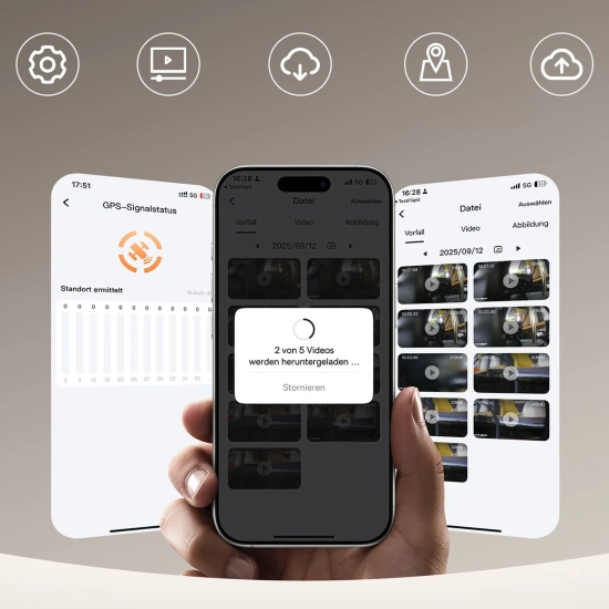 Baseus PrimeTrip VD1 Pro kamera 4K + 1080p Wi-Fi 6 GPS