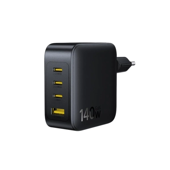 Baseus EnerFill FH11 ładowarka sieciowa 140W GaN 3x USB-C czarna — wariant produktu marki Baseus, kolor czarny, moc do 1