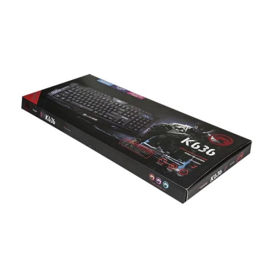Klawiatura Marvo przewodowa (USB) US, czarna K636