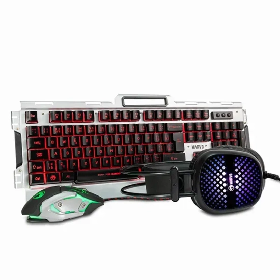 Zestaw przewodowy gamingowy Marvo CM303 klawiatura mysz słuchawki
