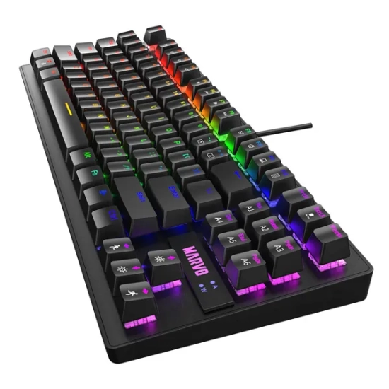 Klawiatura Marvo KG901 przewodowa (USB) CZ/SK, czarna mechaniczna