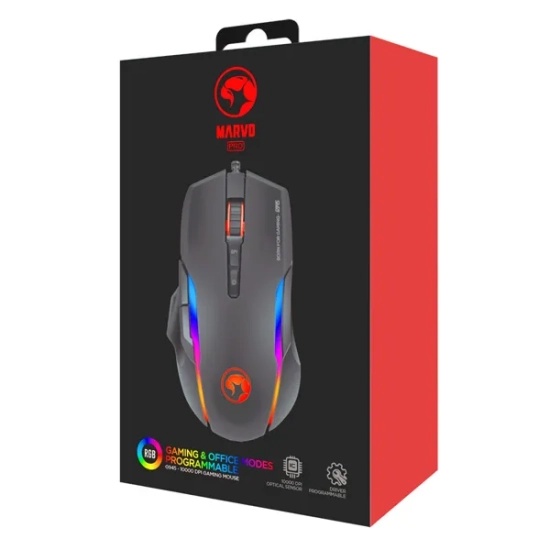 Mysz komputerowa Marvo G945 przewodowa, czarna, 10000 DPI G945 PRO