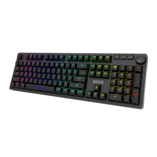Klawiatura Marvo przewodowa (USB) US, czarna mechaniczna KG954 EN