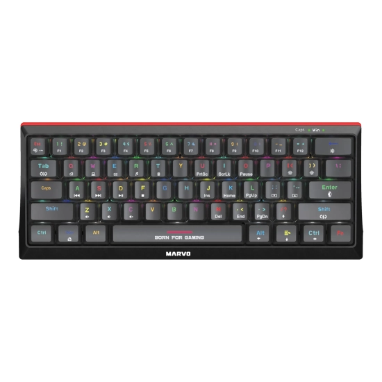 Klawiatura Marvo HECATE 61B przewodowa (USB) US, czarna mechaniczna