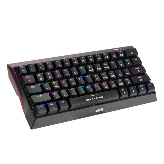 Klawiatura Marvo HECATE 61B przewodowa (USB) US, czarna mechaniczna