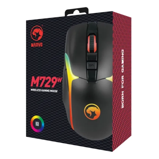 Mysz komputerowa Marvo bezprzewodowa, czarna, 8000 DPI M729W PRO