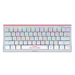 Klawiatura Marvo HECATE 61R przewodowa (USB) US, biała mechaniczna