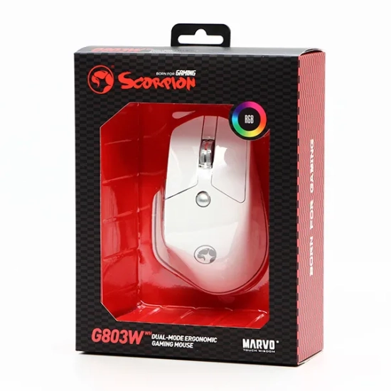 Mysz komputerowa Marvo G803 bezprzewodowa, biała, 4000 DPI G803 WH