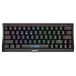 Klawiatura Marvo HECATE 61WR Tri-mode US, czarna mechaniczna KG962W EN-R