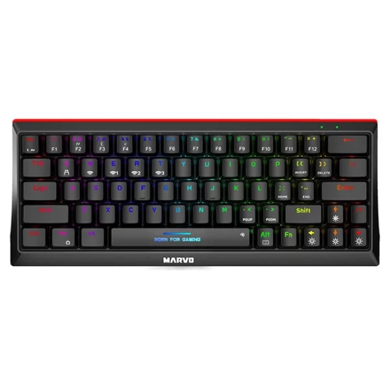 Klawiatura Marvo HECATE 61WR Tri-mode US, czarna mechaniczna KG962W EN-R