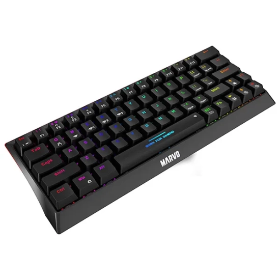 Klawiatura Marvo HECATE 61WR Tri-mode US, czarna mechaniczna KG962W EN-R