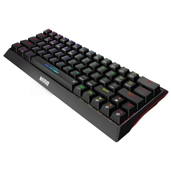 Klawiatura Marvo HECATE 61WR Tri-mode US, czarna mechaniczna KG962W EN-R