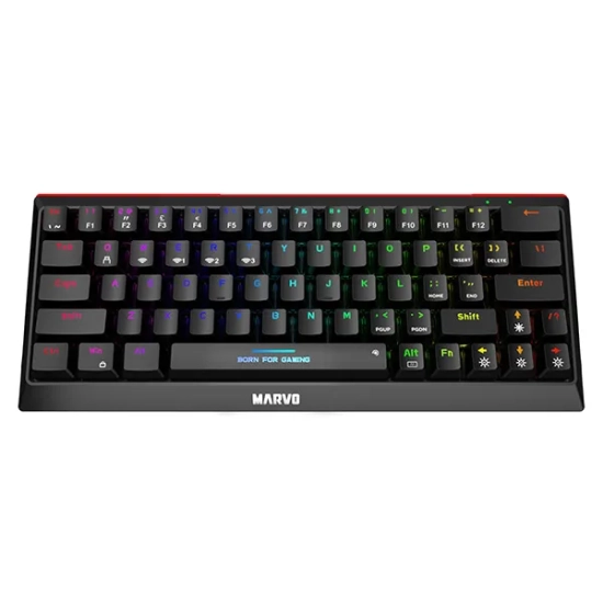 Klawiatura Marvo HECATE 61WR Tri-mode US, czarna mechaniczna KG962W EN-R
