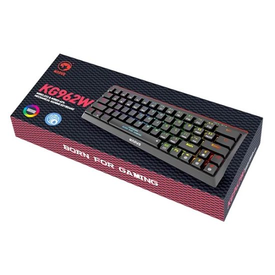 Klawiatura Marvo HECATE 61WR Tri-mode US, czarna mechaniczna KG962W EN-R
