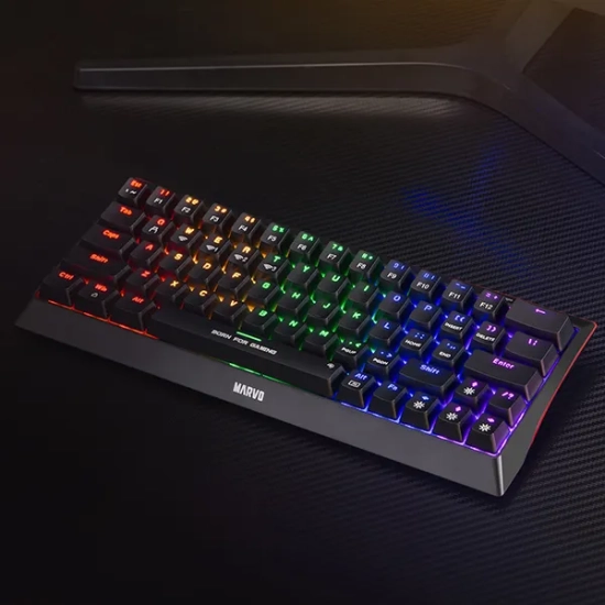 Klawiatura Marvo HECATE 61WR Tri-mode US, czarna mechaniczna KG962W EN-R