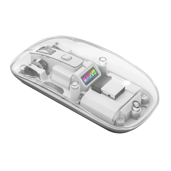 Mysz komputerowa Marvo PRISM B10 biała bezprzewodowa, biała, 1600 DPI