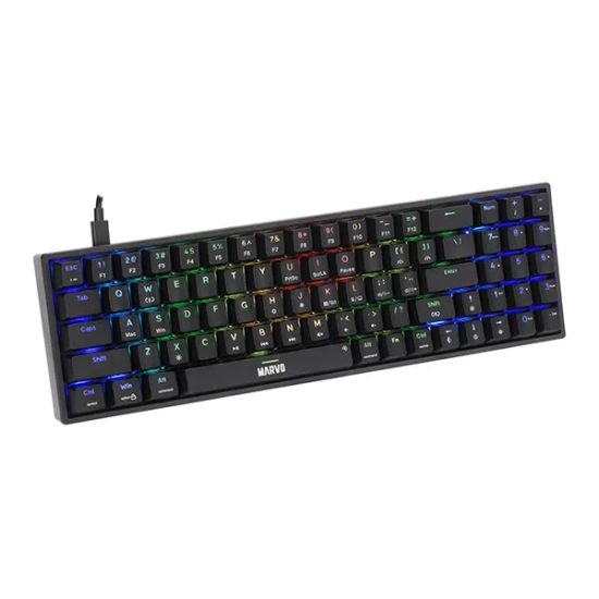 Klawiatura Marvo SHOGO 78 przewodowa (USB) US, czarna mechaniczna KG956