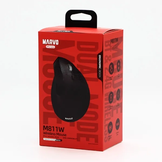 Mysz komputerowa Marvo HIPO bezprzewodowa, czarna, 1600 DPI M811W