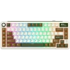 Royal Kludge L75 w kolorze Palm Green, wariant US z przełącznikami Beige Switch.