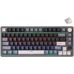 Klawiatura mechaniczna Royal Kludge M75 w wariancie kolorystycznym Phantom z przełącznikami Beige Switch, układ US.