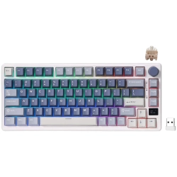 Klawiatura mechaniczna Royal Kludge M75 w wariancie kolorystycznym Ocean Blue z przełącznikami Cream Switch, układ US.