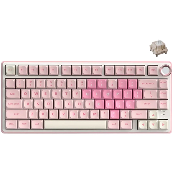 Klawiatura Royal Kludge R75 Pink Melody z przełącznikami Cream