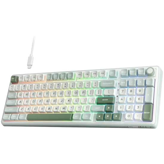 Klawiatura Royal Kludge R98 Pro Sky Cyan Beige Switch