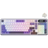 Royal Kludge S98 w kolorze Blackberry Mousse, wariant US z przełącznikami Beige Switch.