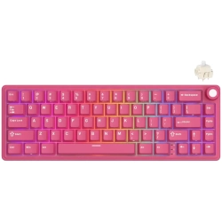 Klawiatura mechaniczna Royal Kludge R65 w wariancie kolorystycznym Berry Red z przełącznikami Cream Switch, układ US.