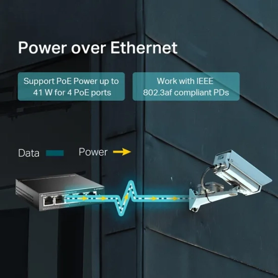 TP-Link TL-SF1005LP switch Fast Ethernet PoE+, 5 portów