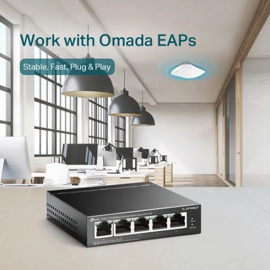 TP-Link TL-SF1005LP switch Fast Ethernet PoE+, 5 portów