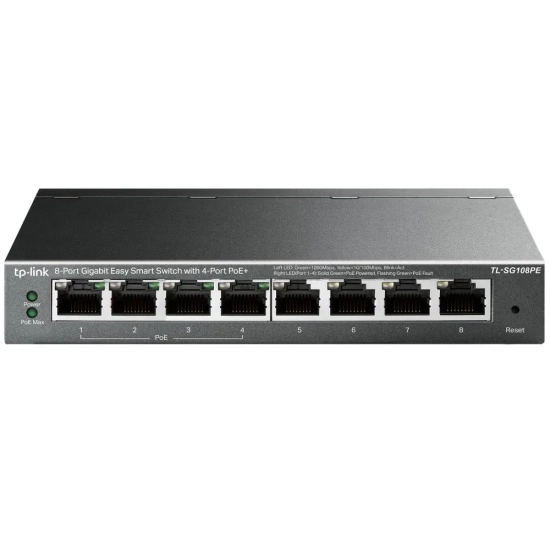 Switch PoE+ TP-Link TL-SG108PE 8×GbE 64 W