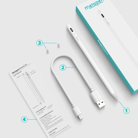 Metapen Rysik stylus do iPada Pencil A8 - biały